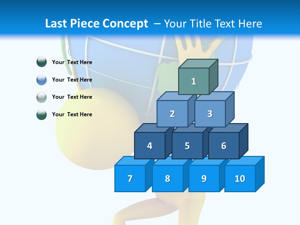 3D Person And Globe PowerPoint Template