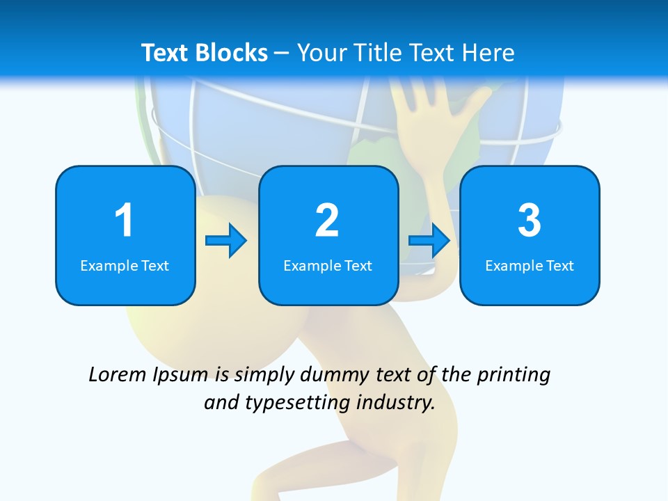 3D Person And Globe PowerPoint Template