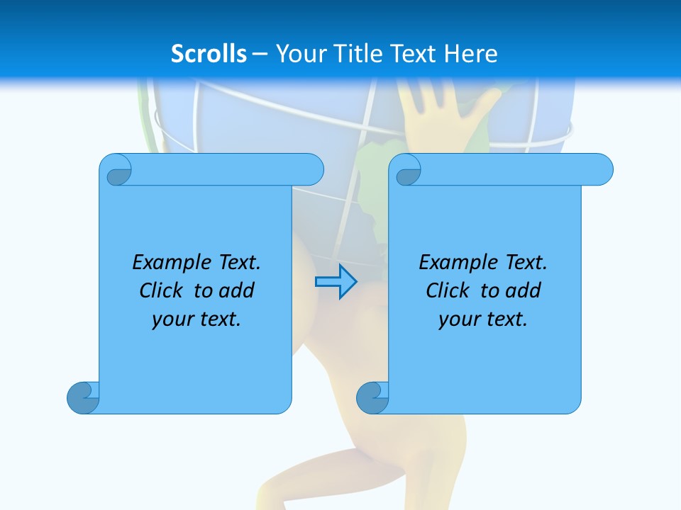 3D Person And Globe PowerPoint Template