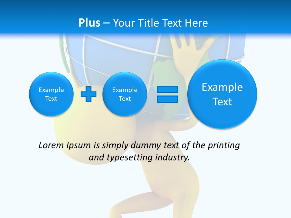 3D Person And Globe PowerPoint Template