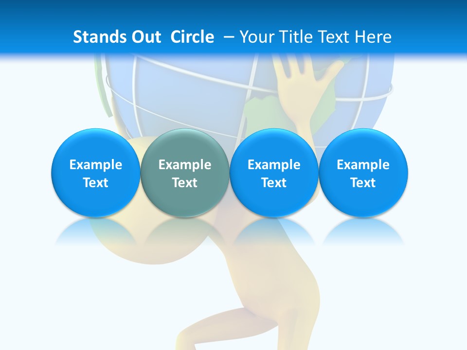 3D Person And Globe PowerPoint Template