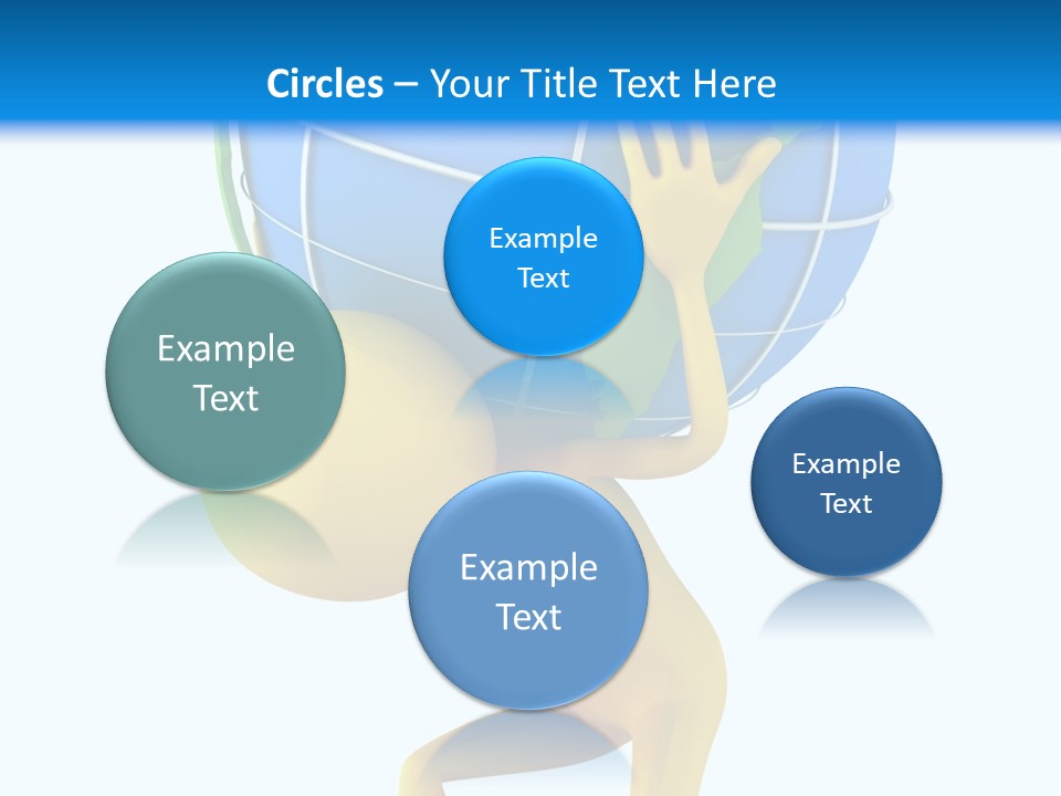 3D Person And Globe PowerPoint Template