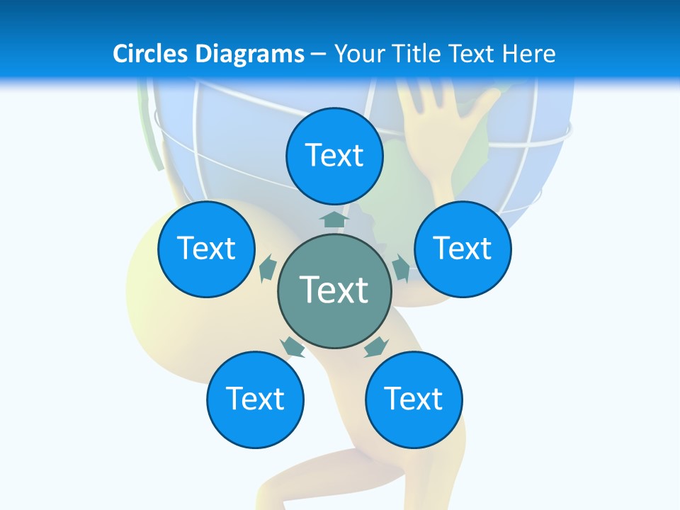 3D Person And Globe PowerPoint Template