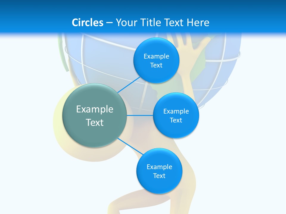 3D Person And Globe PowerPoint Template