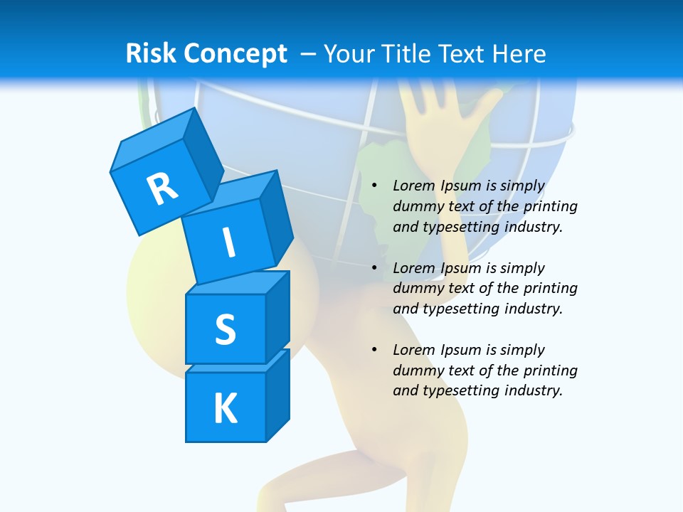 3D Person And Globe PowerPoint Template
