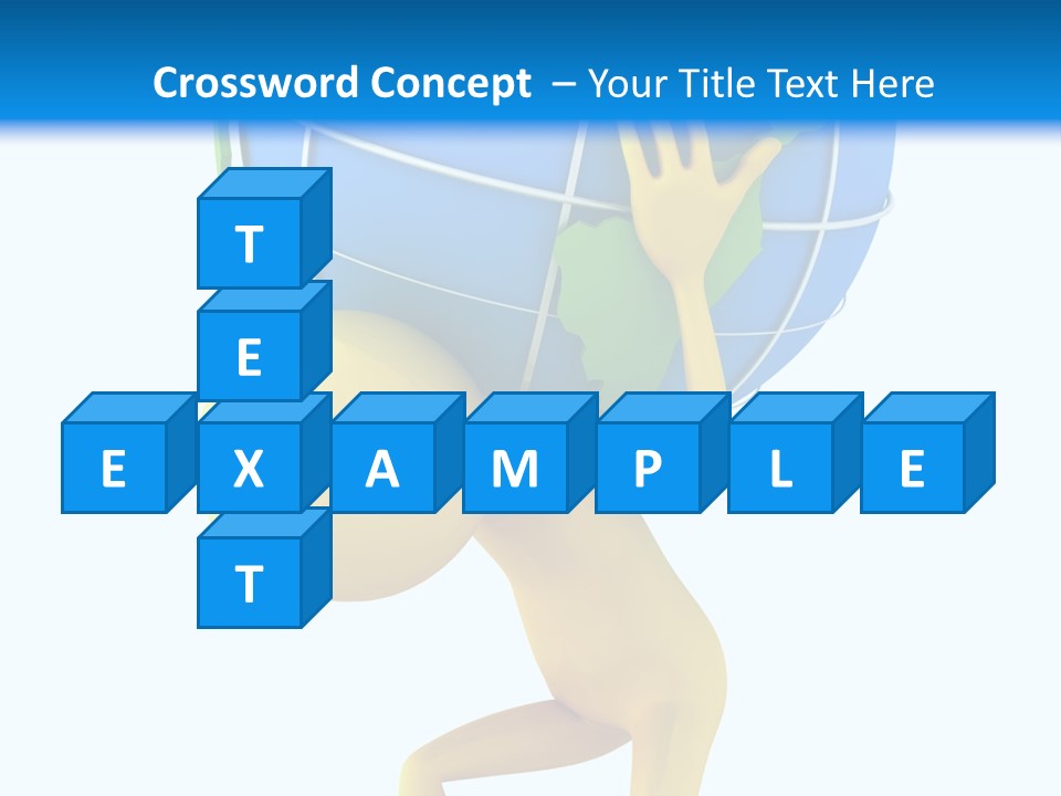 3D Person And Globe PowerPoint Template