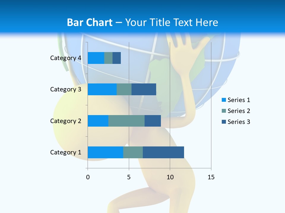 3D Person And Globe PowerPoint Template