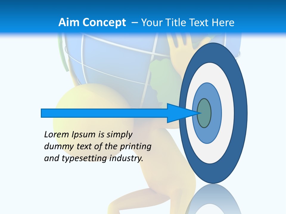 3D Person And Globe PowerPoint Template