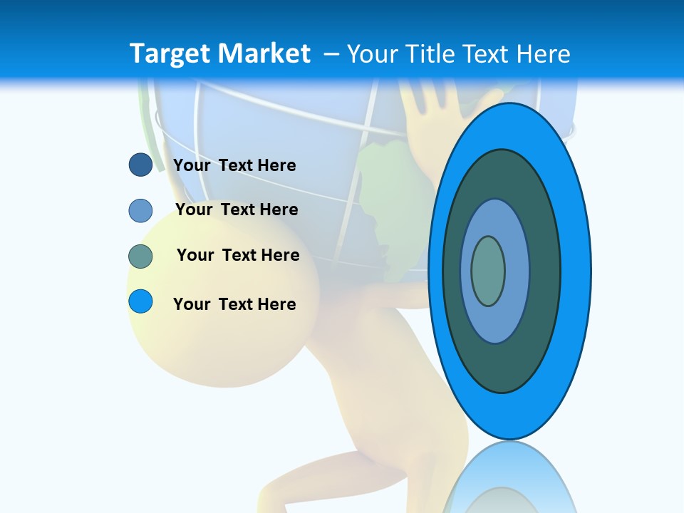 3D Person And Globe PowerPoint Template