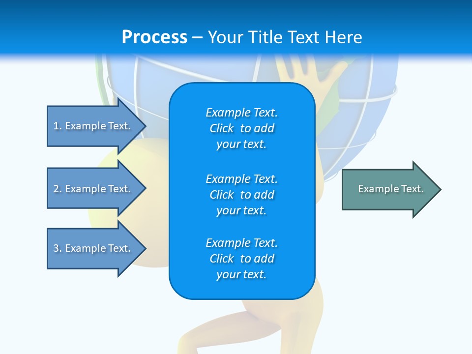 3D Person And Globe PowerPoint Template