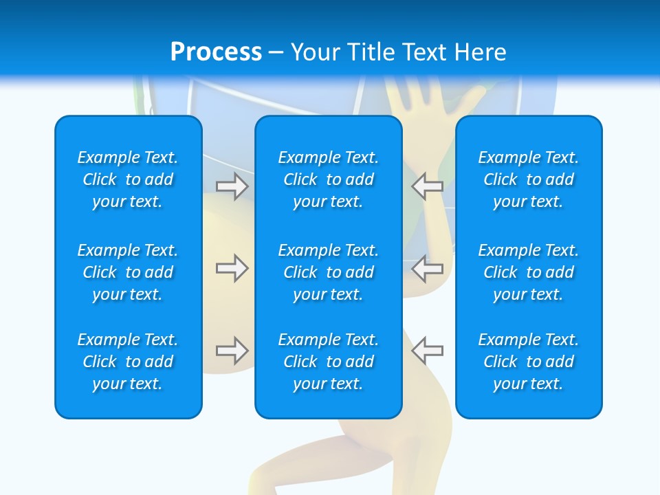 3D Person And Globe PowerPoint Template