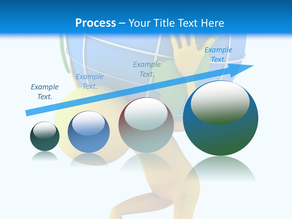 3D Person And Globe PowerPoint Template