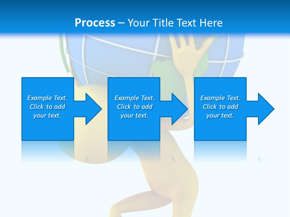 3D Person And Globe PowerPoint Template