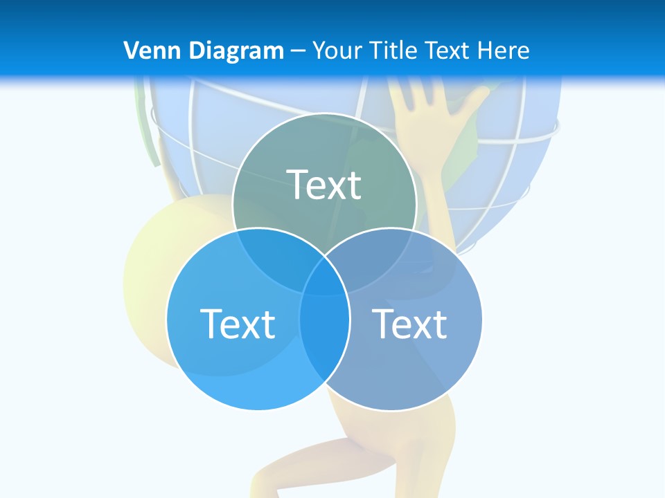 3D Person And Globe PowerPoint Template