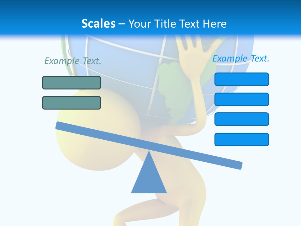 3D Person And Globe PowerPoint Template