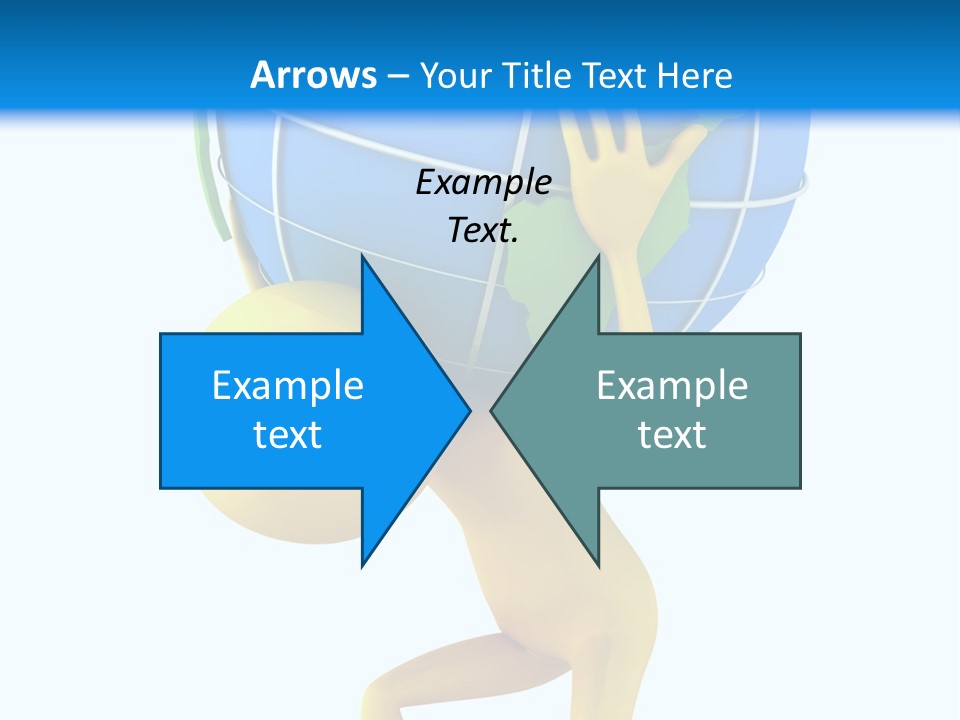 3D Person And Globe PowerPoint Template