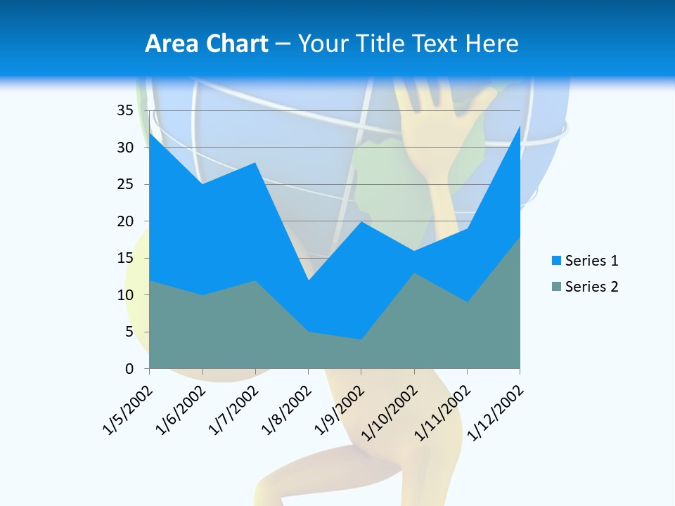 3D Person And Globe PowerPoint Template