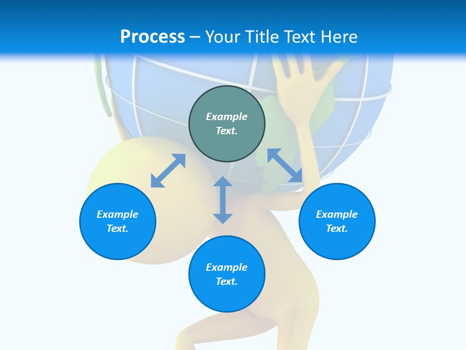 3D Person And Globe PowerPoint Template