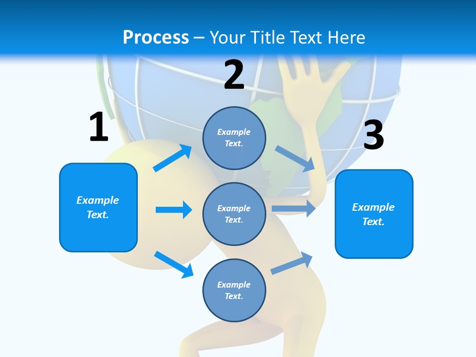 3D Person And Globe PowerPoint Template