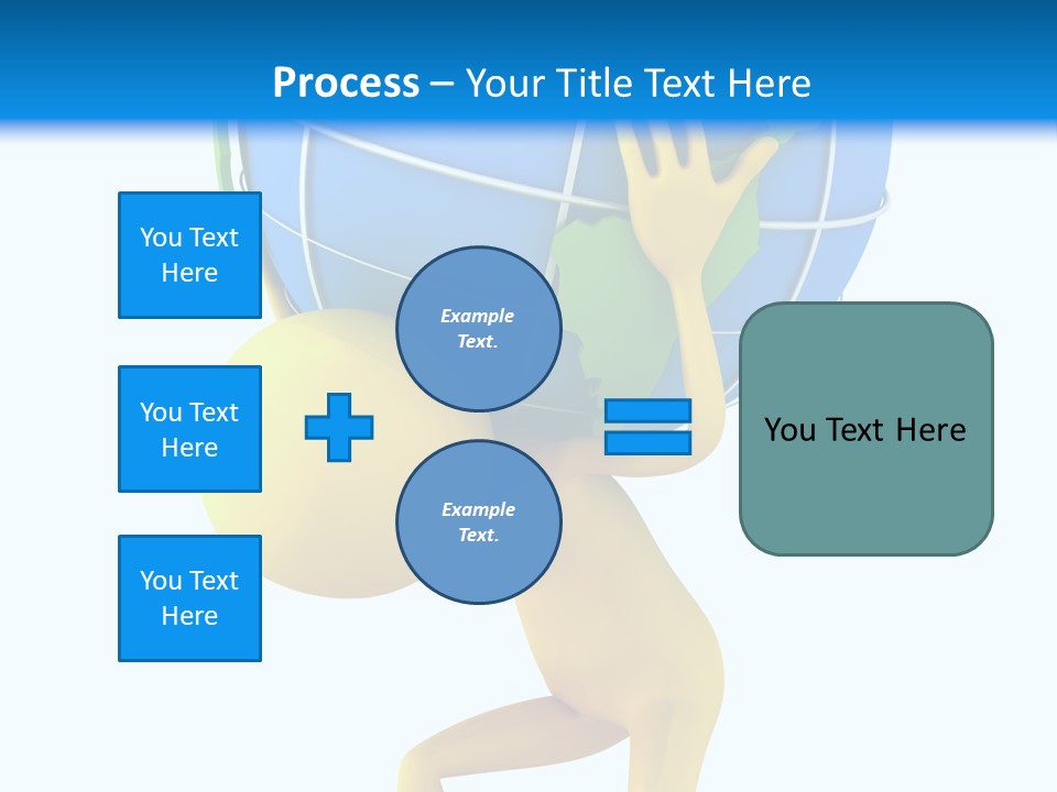 3D Person And Globe PowerPoint Template
