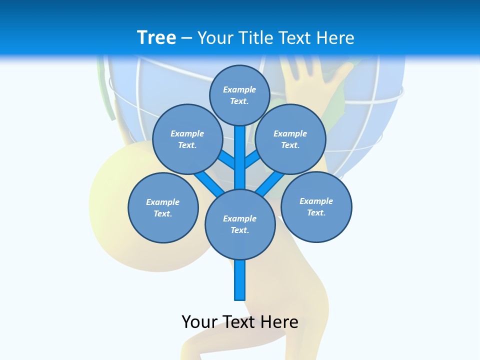 3D Person And Globe PowerPoint Template
