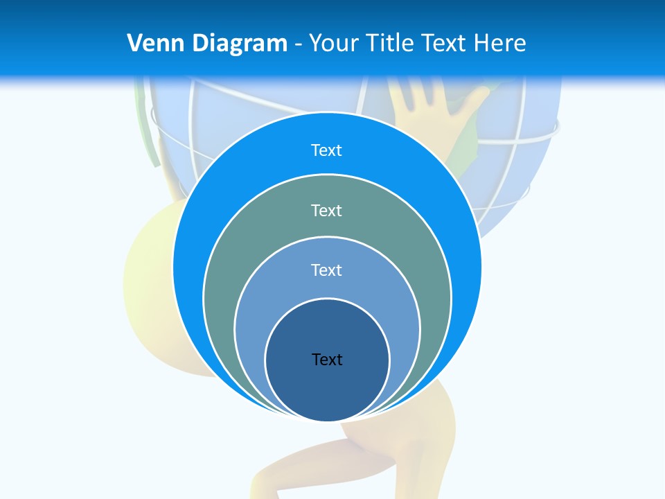 3D Person And Globe PowerPoint Template