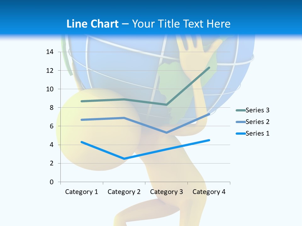 3D Person And Globe PowerPoint Template