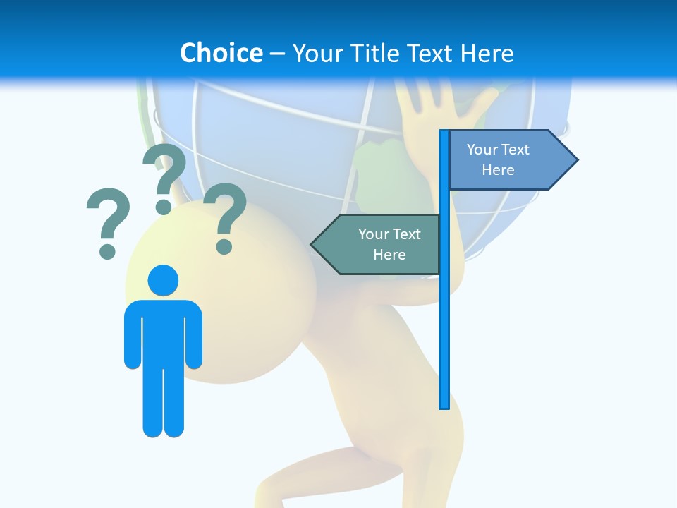 3D Person And Globe PowerPoint Template