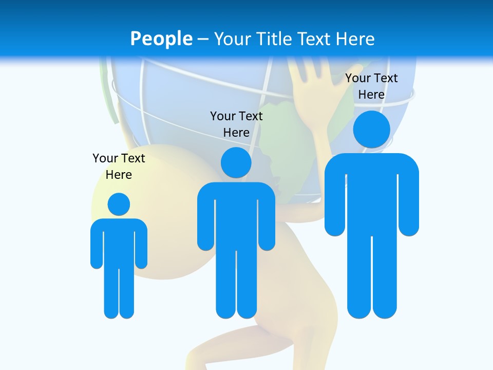 3D Person And Globe PowerPoint Template