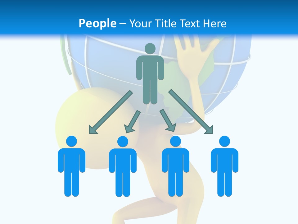 3D Person And Globe PowerPoint Template