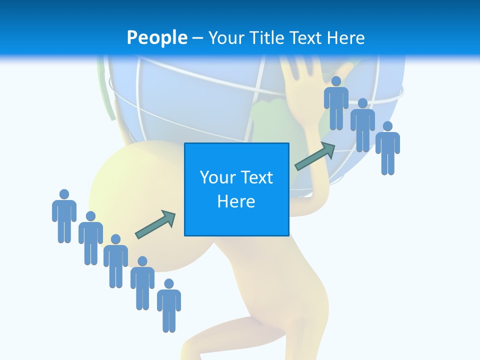 3D Person And Globe PowerPoint Template