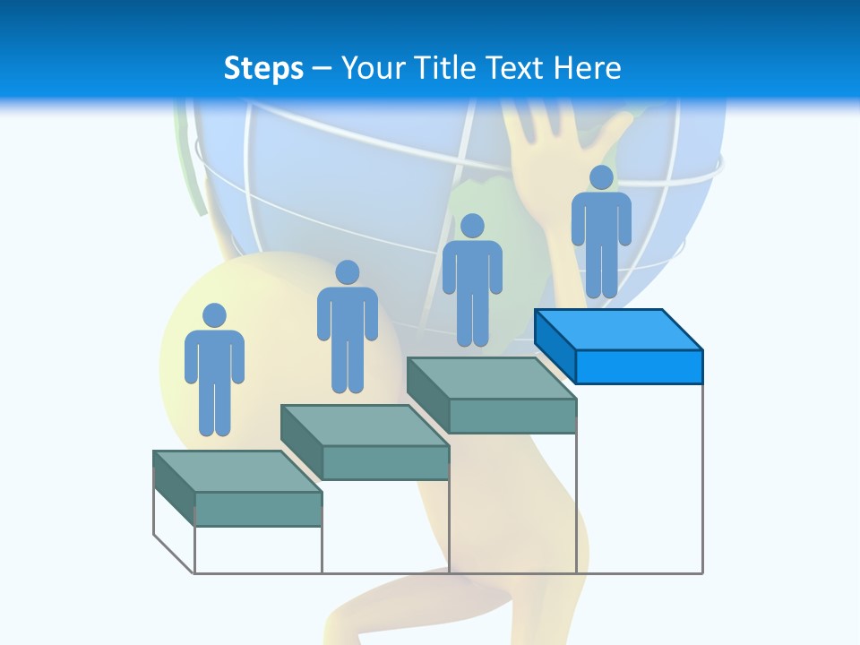 3D Person And Globe PowerPoint Template