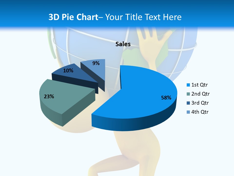 3D Person And Globe PowerPoint Template