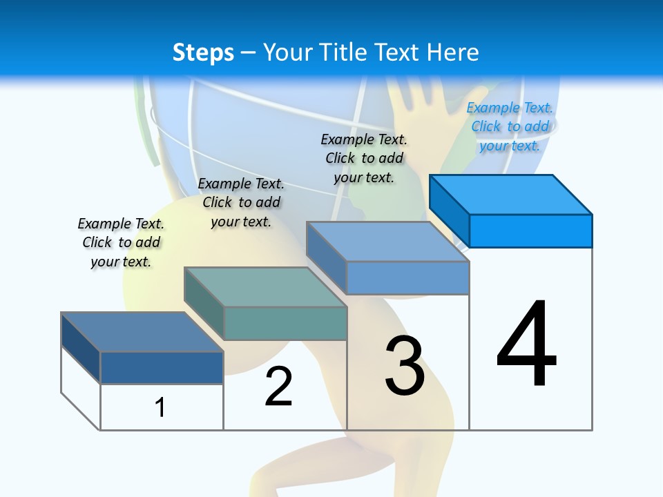 3D Person And Globe PowerPoint Template