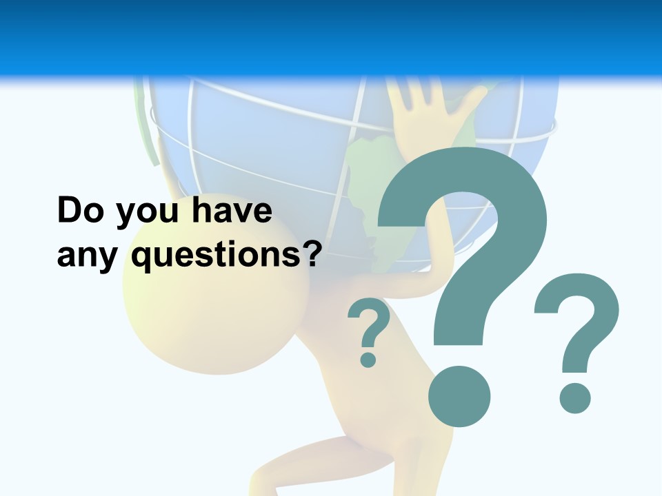 3D Person And Globe PowerPoint Template