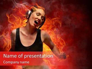 Action Red Music PowerPoint Template