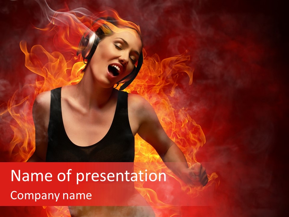 Action Red Music PowerPoint Template