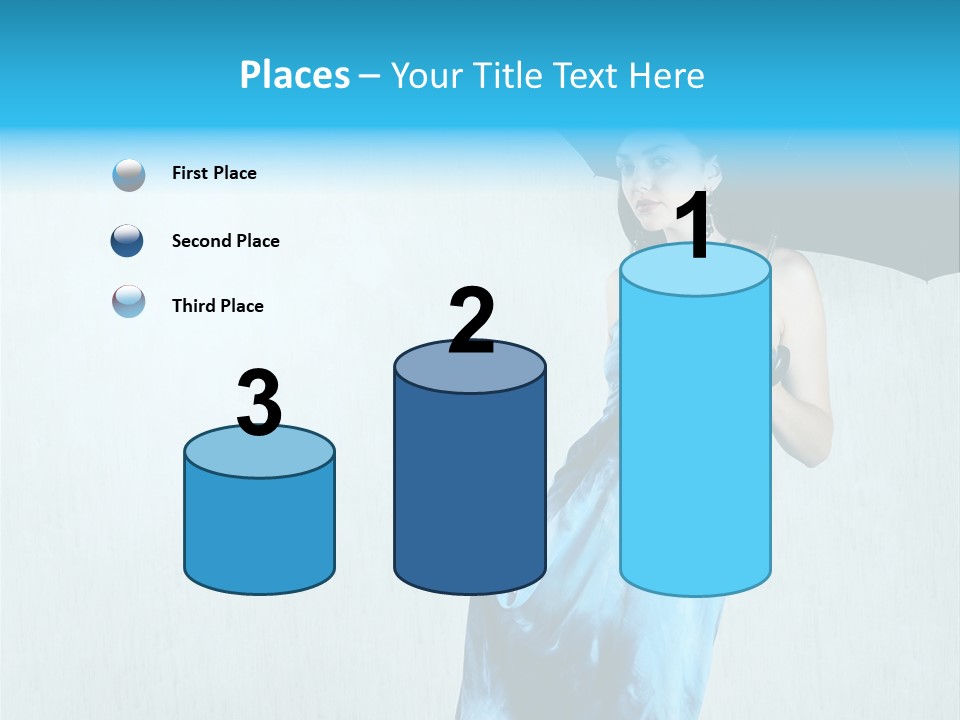 Atmosphere Rain Dress PowerPoint Template