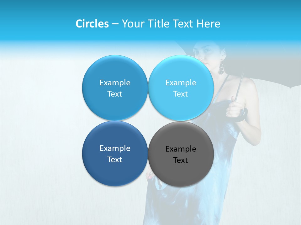 Atmosphere Rain Dress PowerPoint Template