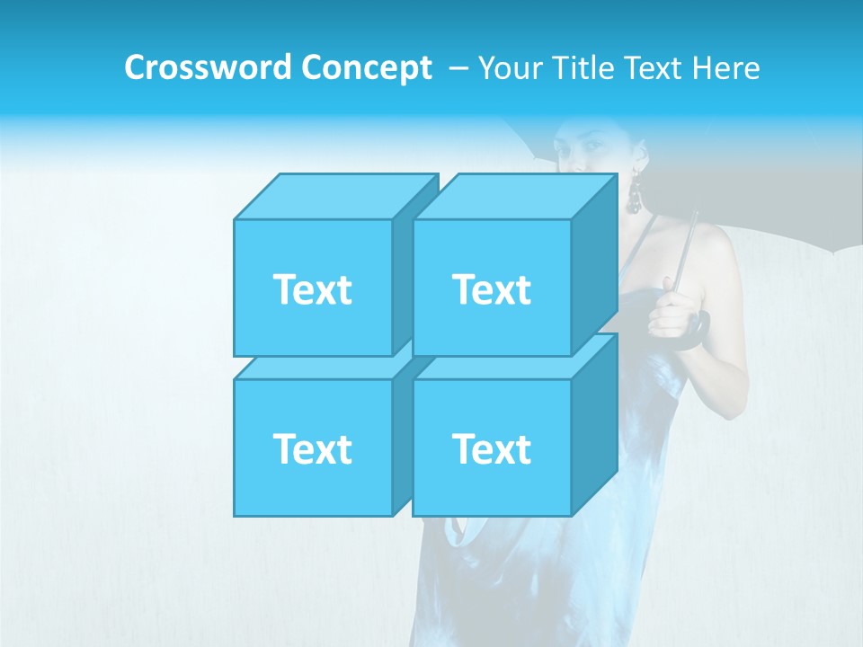 Atmosphere Rain Dress PowerPoint Template