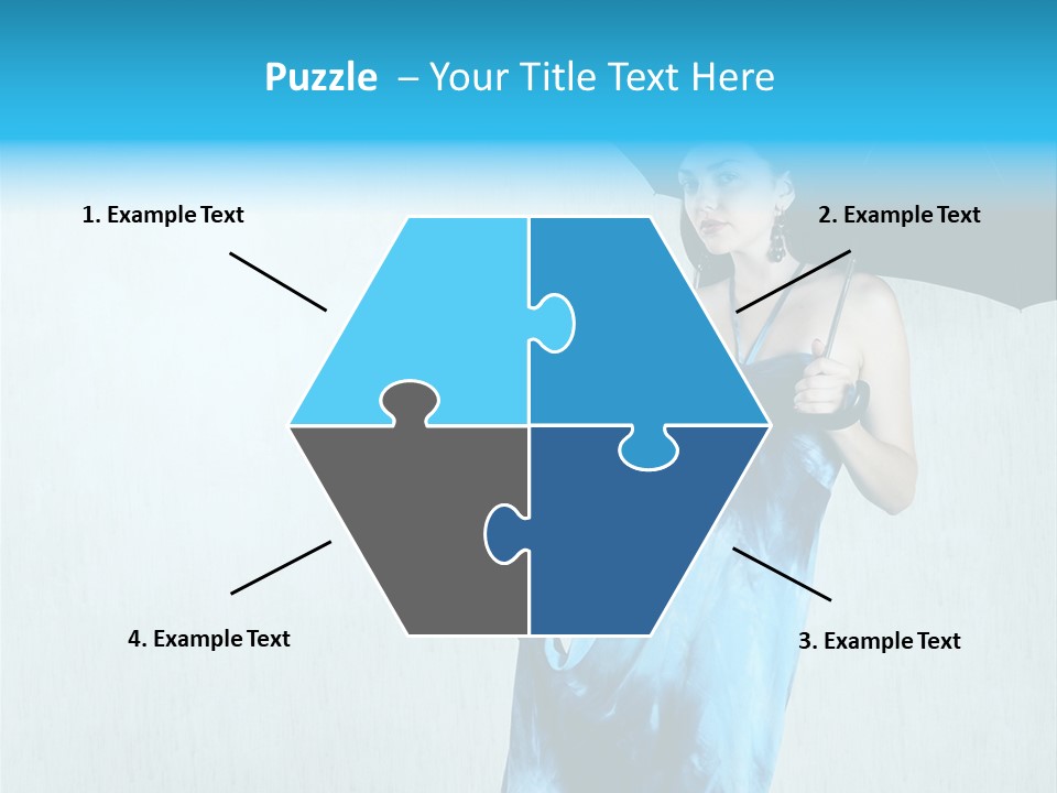 Atmosphere Rain Dress PowerPoint Template