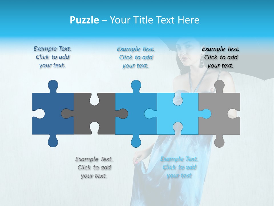 Atmosphere Rain Dress PowerPoint Template