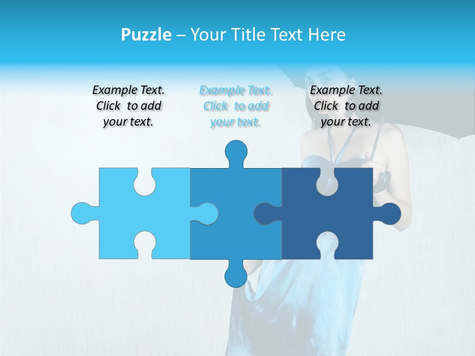 Atmosphere Rain Dress PowerPoint Template