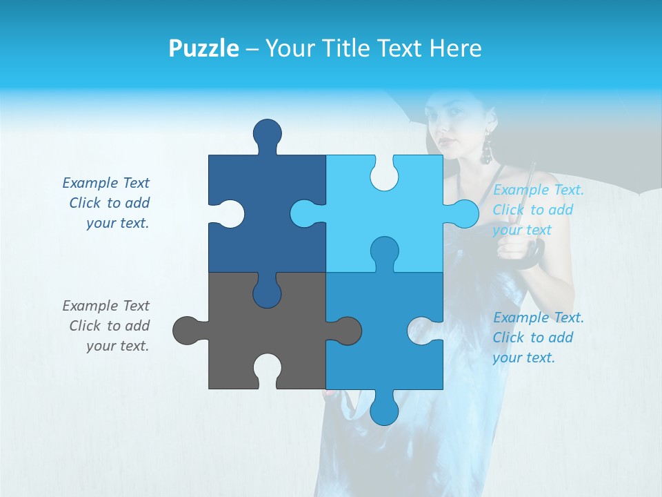 Atmosphere Rain Dress PowerPoint Template