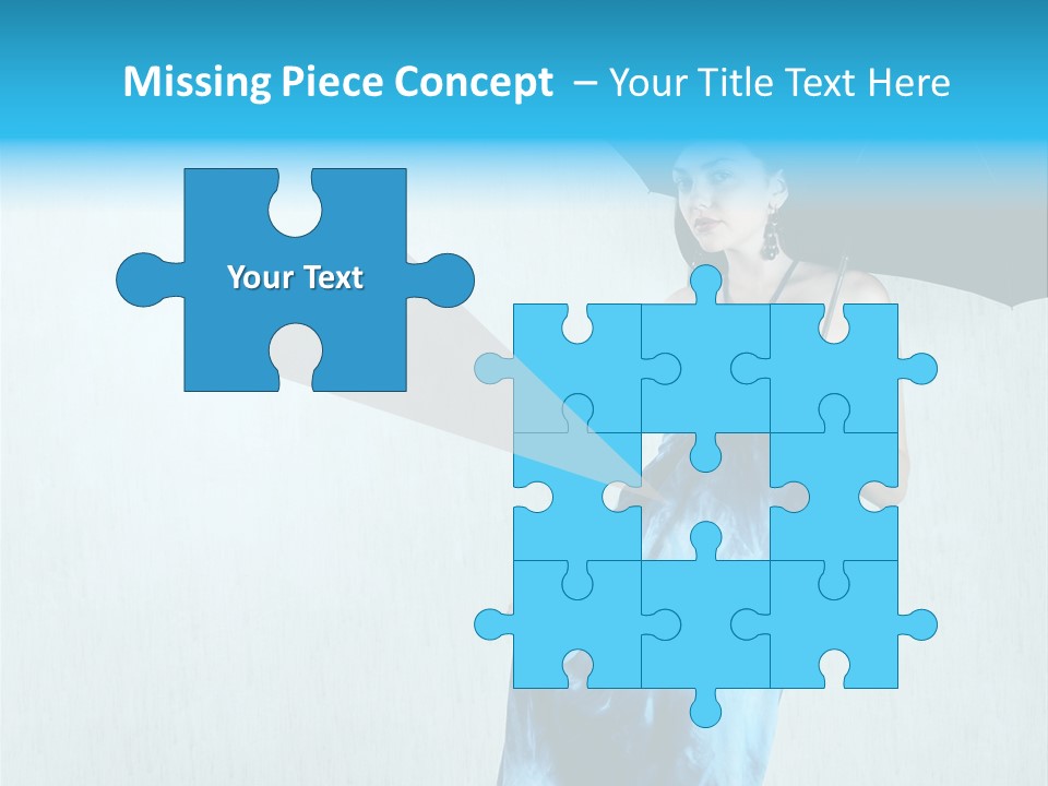 Atmosphere Rain Dress PowerPoint Template