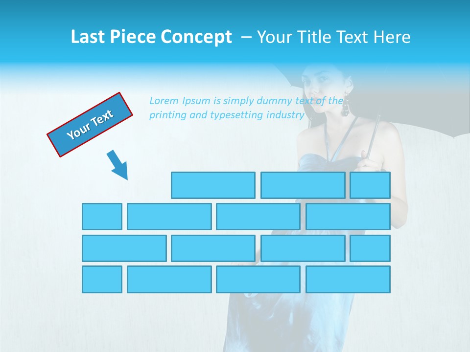 Atmosphere Rain Dress PowerPoint Template