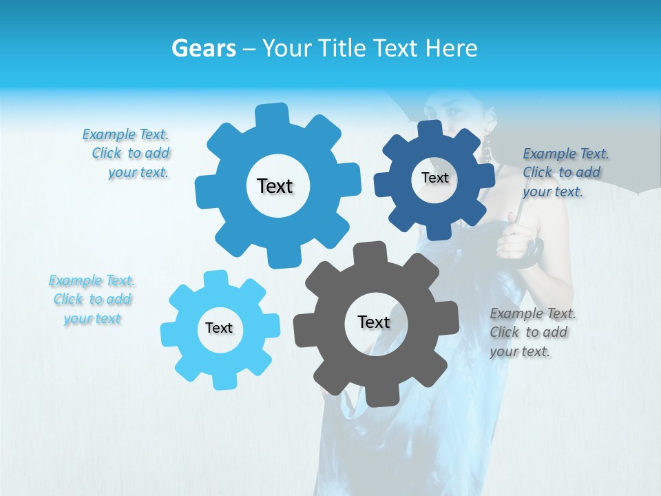 Atmosphere Rain Dress PowerPoint Template