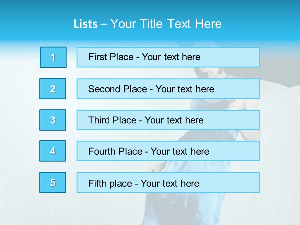Atmosphere Rain Dress PowerPoint Template