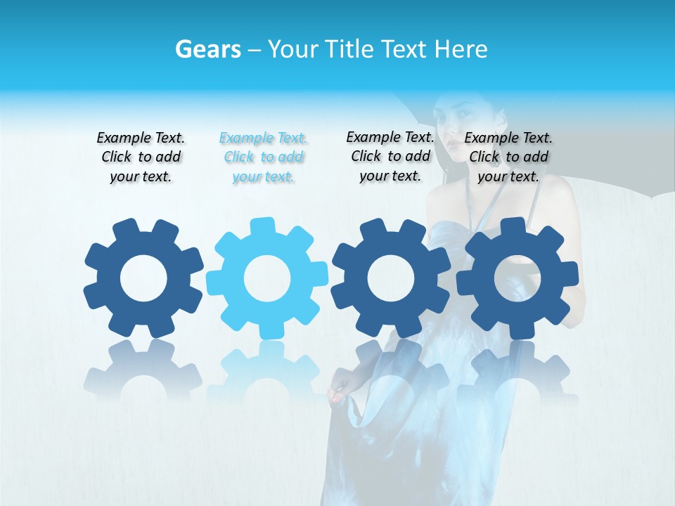 Atmosphere Rain Dress PowerPoint Template