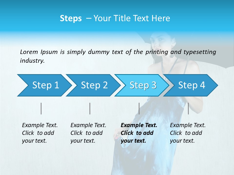 Atmosphere Rain Dress PowerPoint Template
